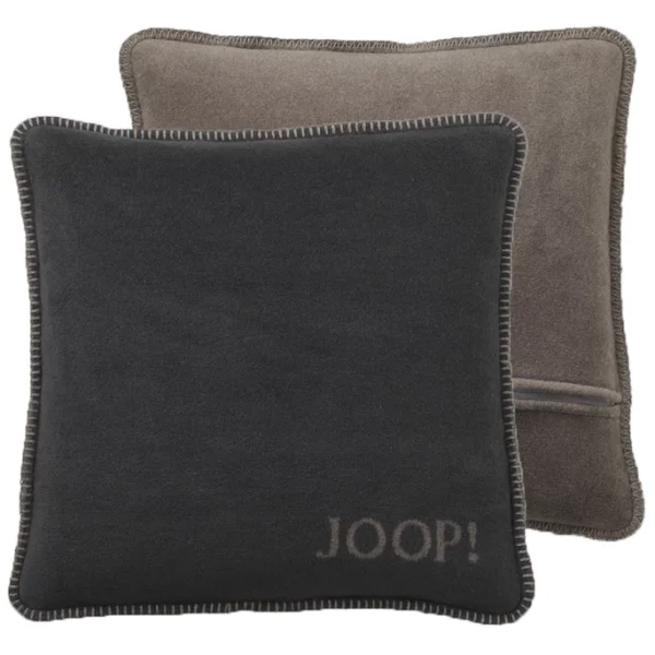 JOOP! Trend Uni-Doubleface Kissen Mit Füllung – 50×50 Cm – Anthrazit-taupe 3