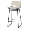 HK Living Sitzkissen Gefüllt Für Wire Chair Barhocker – 32×38 Cm – Rücken 17×38 Cm – Sand 7