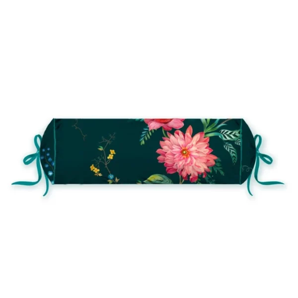 PIP Studio Fleur Grandeur Nackenrolle Mit Füllung – Ø 22 X 70 Cm – Dark Blue 1