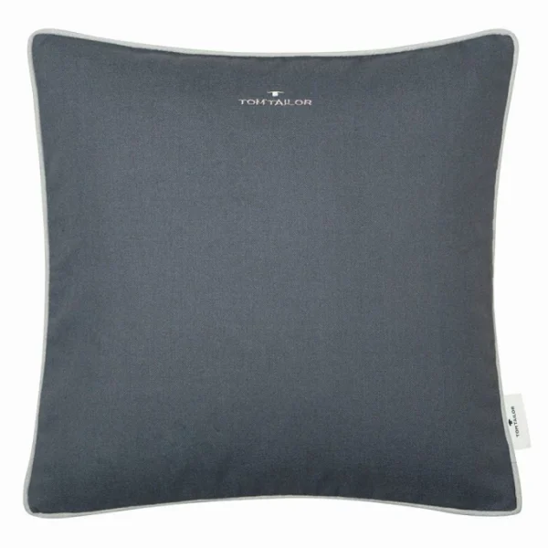 Tom Tailor Dove Signature Kissenhülle – 40×40 Cm – Anthrazit 1