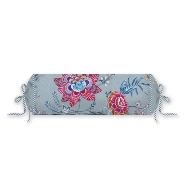 Pip Studio Flower Festival Nackenrolle Mit Füllung – Ø 22 Cm – Länge 70 Cm – Blau 1