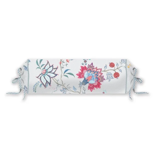 Pip Studio Flower Festival Nackenrolle Mit Füllung – Ø 22 Cm – Länge 70 Cm – White 1