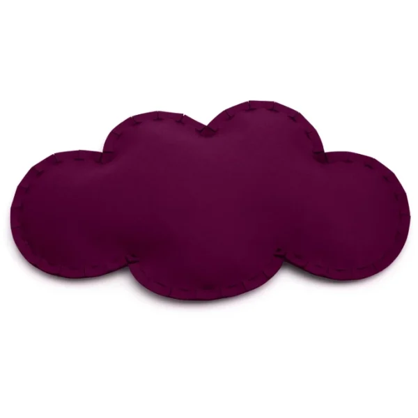 Hey-SIGN WOLKE Bodenkissen Mit Füllung – 95x55x13 Cm – Aubergine 1