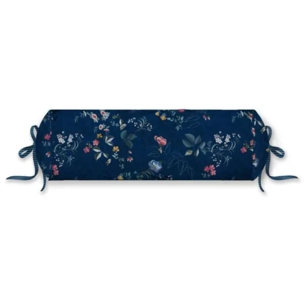 Pip Studio Tokyo Bouquet Nackenrolle Mit Füllung – Ø 22 X 70 Cm – Dunkelblau 1