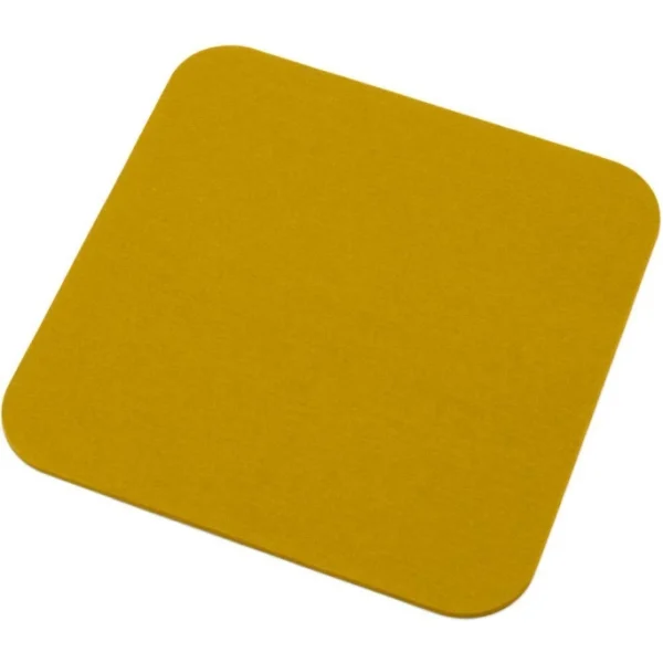 Hey-SIGN Sitzauflage Quadratisch Mit Gerundeten Ecken – 4er Set – 4er Set – Größe 40×40 Cm – Mustard 1