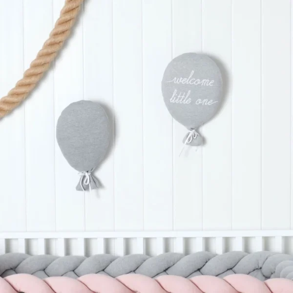 Nordic Coast Company Ballon Dekokissen – 40×25 Cm – Grau 8